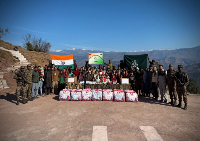 Indian Army Distributed of Blankets, Shawls, Lantern and Stationary at Mathianigala, Rajouri (3)