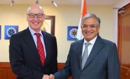 Ambassador of Austria to India, at Nirvachan Sadan in New Delhi.
