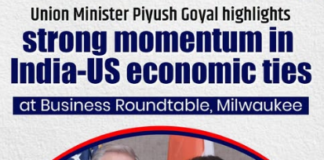 Union Minister Piyush Goyal addresses the Business Roundtable